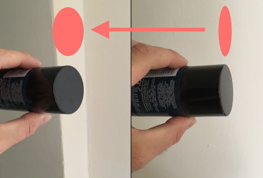 שינוי זווית הראייה שלנו כאשר גליל זז