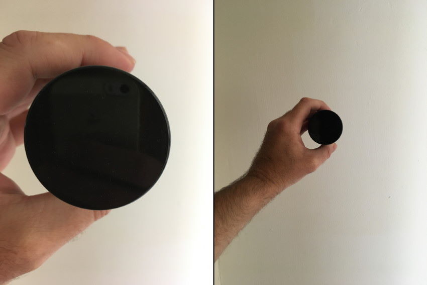 עיגול נראה קטן יותר כאשר הוא רחוק יותר