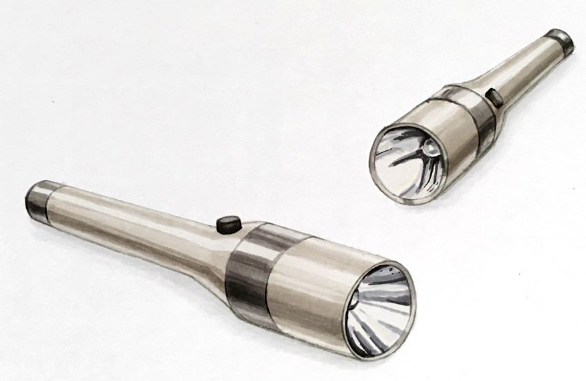 עיצוב מוצר פנס, ציור עם מרקרים