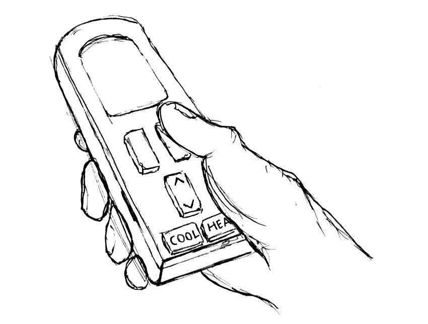 סקיצה בעט של שלט רחוק