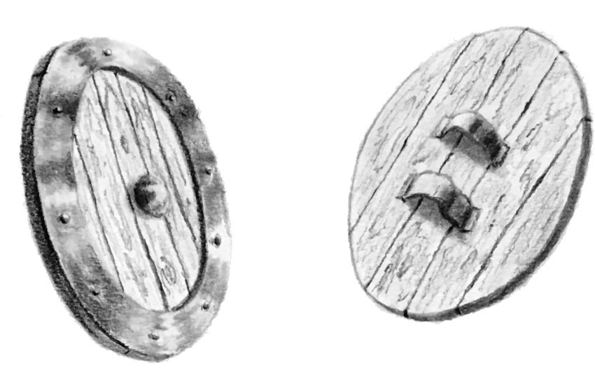 ציור של מגן עגול