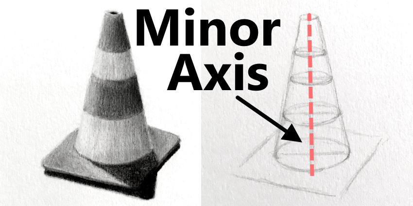 רישום בעיפרון של קונוס תנועה