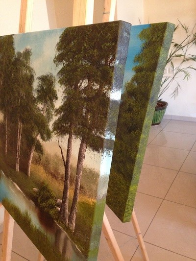 קנבסים לציורי שמן מצוירים בצד