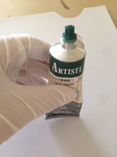 שפופרת צבע שמן ירוק וירידיאן