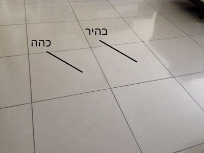 מעברים בערכים מכהה לבהיר עקב תאורה
