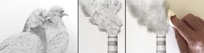 דוגמאות לרישום בעיפרון בסגנון ריאליסטי