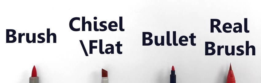 סוגים שונים של ראשי מרקרים