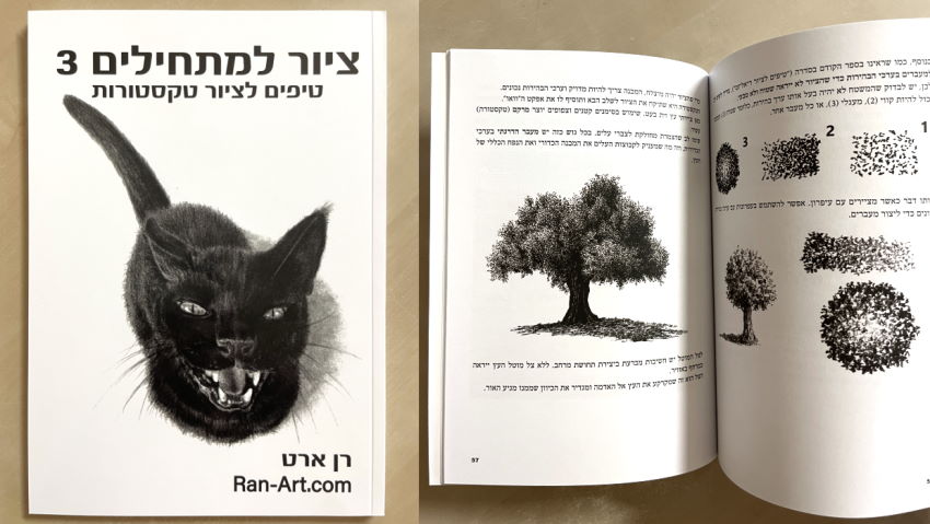 ציור למתחילים 3 - ספר לימוד לציור מרקמים - רן ארט