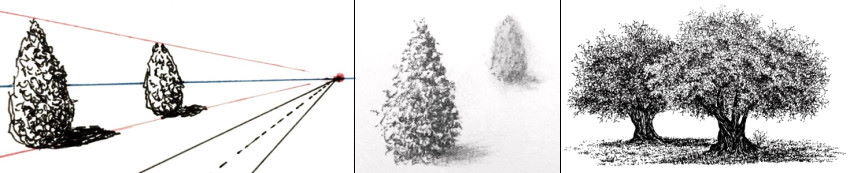 דוגמאות לרישום בעט עם תחושת עומק