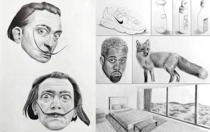 רישומים בעיפרון של אוריה