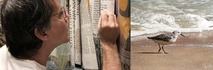 סטיב מילס מצייר בסגנון פוטוריאליסטי