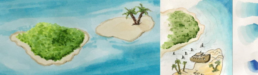 צביעת מפות עם מרקרים