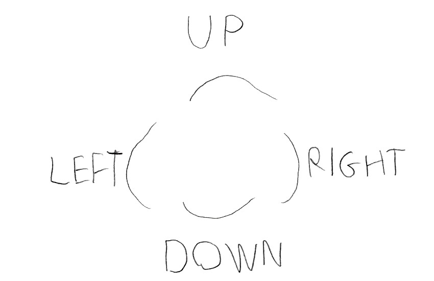 הכיוון של כל עיקול כאשר מציירים