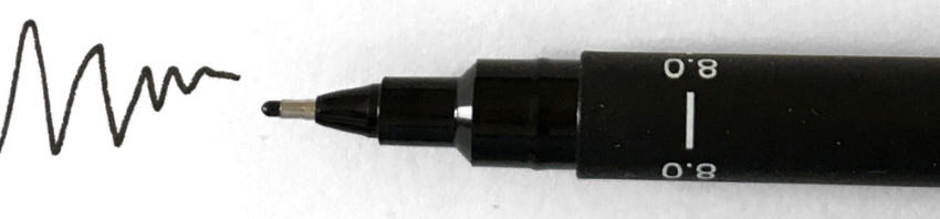 עט לציור קווי מתאר של דמויות קומיקס