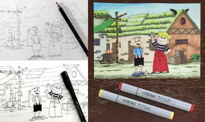 ציור קומיקס של דני שובבני