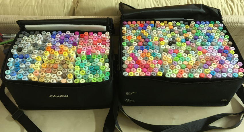 תיקים לנשיאה ואחסון של 320 ו-216 מרקרים Ohuhu