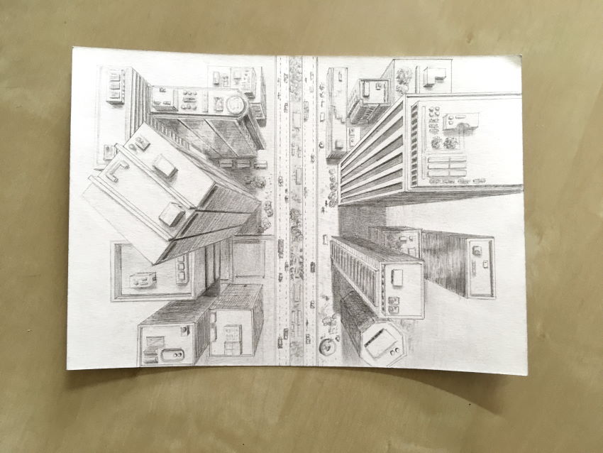 נייר ציור מקומט בגלל שימוש יתר בפיקסטיב