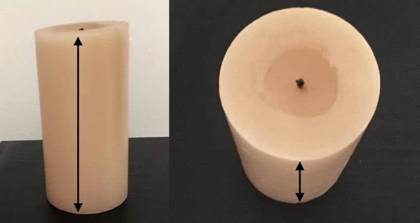 צמצום בפרספקטיבה של נר