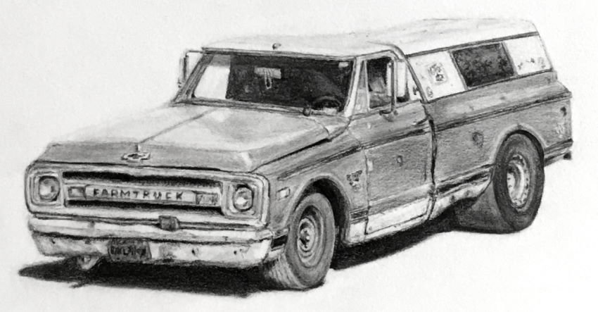 רישום בעיפרון של פארמטראק, מכונית מהסדרה פורעי רחוב