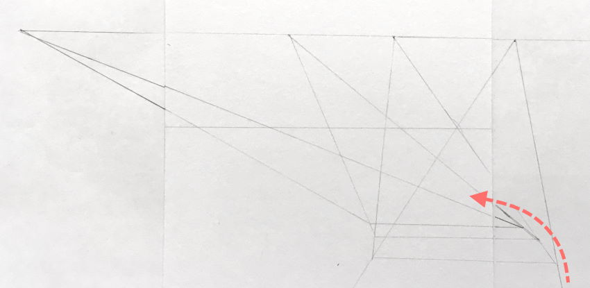 דרך מפותלת לכיוון שמאל