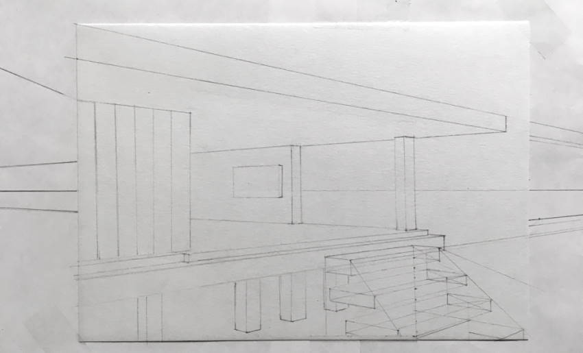 קווים עבור וילה בפרספקטיבה