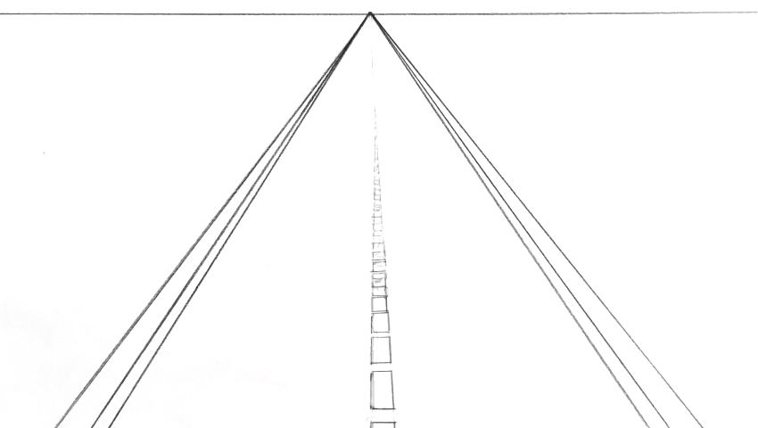 קווים מנקודת ההיעלמות עבור כביש