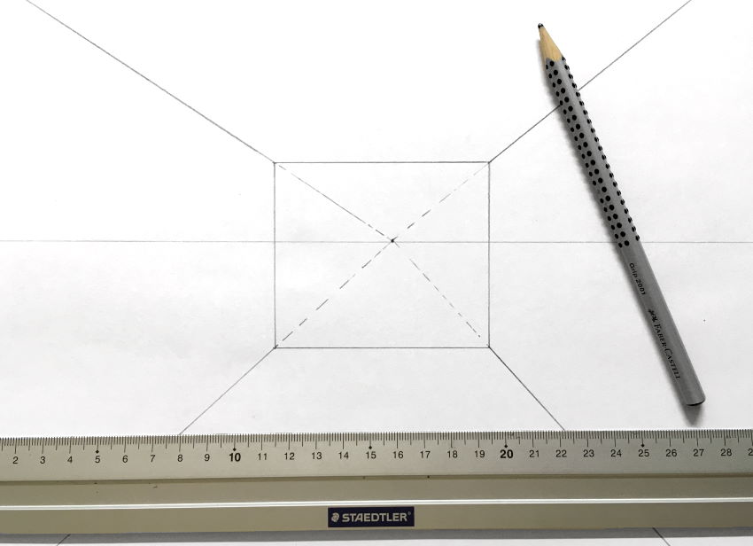 רישום של קיר אחורי כשלב ראשון עבור חדר