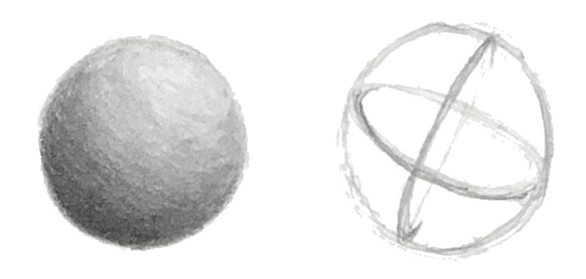 מעבר הדרגתי בערכי הבהירות של כדור