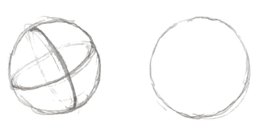 כדור עם קווי קרוס קונטור