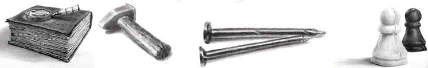 דוגמאות לרישום מרקמים עם עפרונות גרפיט